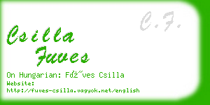 csilla fuves business card